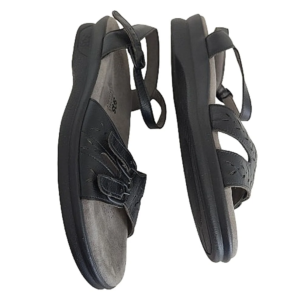 SAS Black Duo Quarter Strap Sandal 9.5M - Picture 7 of 12